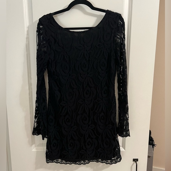 Dresses & Skirts - Black Long Sleeve Lace Dress - NYE, Nee Years, Wedding, little black dress